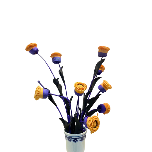 Stylish Sky Blue Artificial Blossom Flower (2 Sticks in Vase)