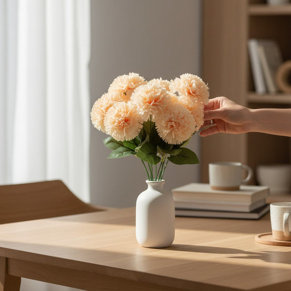 Ivory Cream Floral Decorative’s (2 Bunches in Vase)
