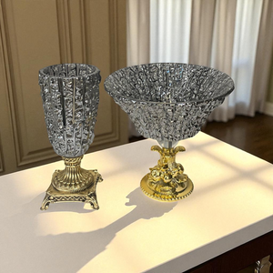 Pair of Cut-Glass Murano Bowls