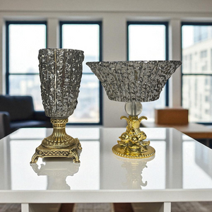 Pair of Cut-Glass Murano Bowls