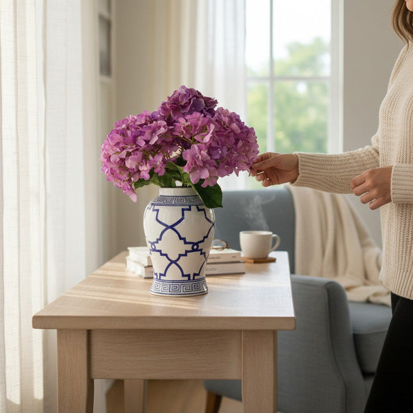 Deep Magenta Floral Sticks (2 Sticks in Vase)