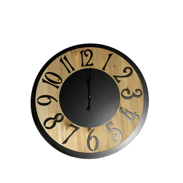 Heritage Wood Circle Roman Clock