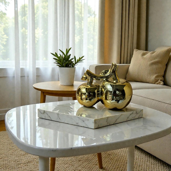 Golden Orchard Ceramic Apple
