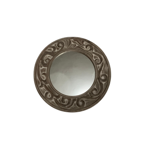 Royal Crest Brass Carving Mirror