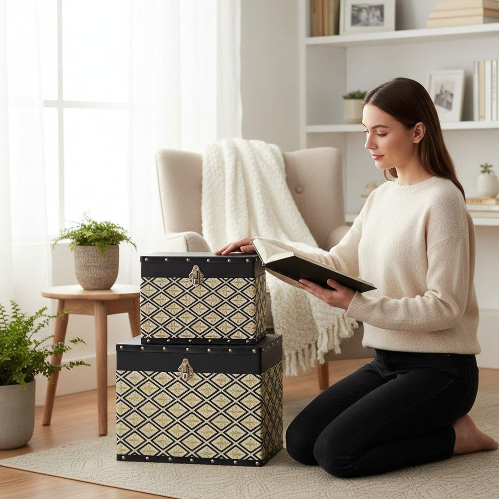 Royal Mosaic Jewellery Storage Trunk Set