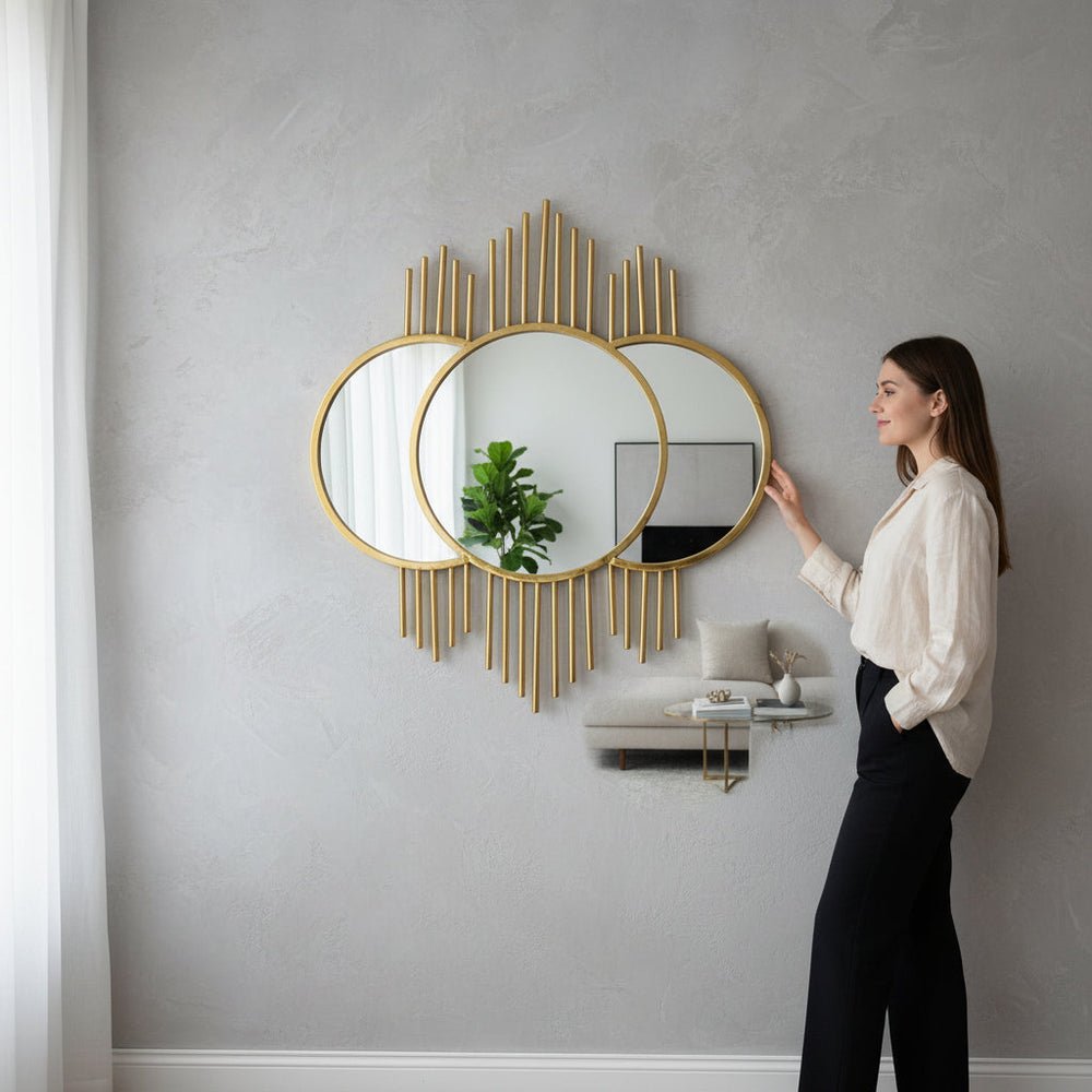 Luxe Bewitching Floral Veil Wall Mirror