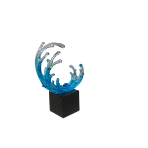 Ocean Crest Crystal Frosted Sculpture