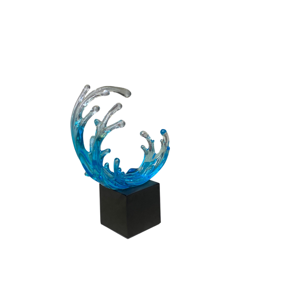 Ocean Crest Crystal Frosted Sculpture
