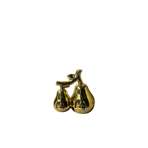Golden Orchard Ceramic Pear Decor