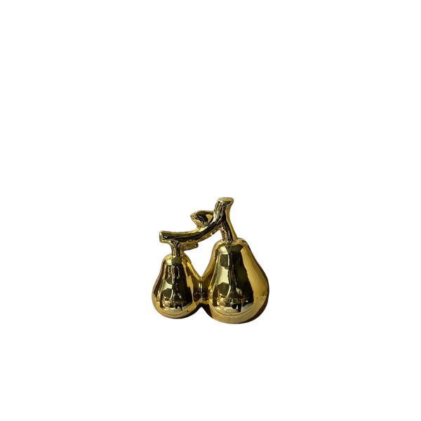 Golden Orchard Ceramic Pear Decor