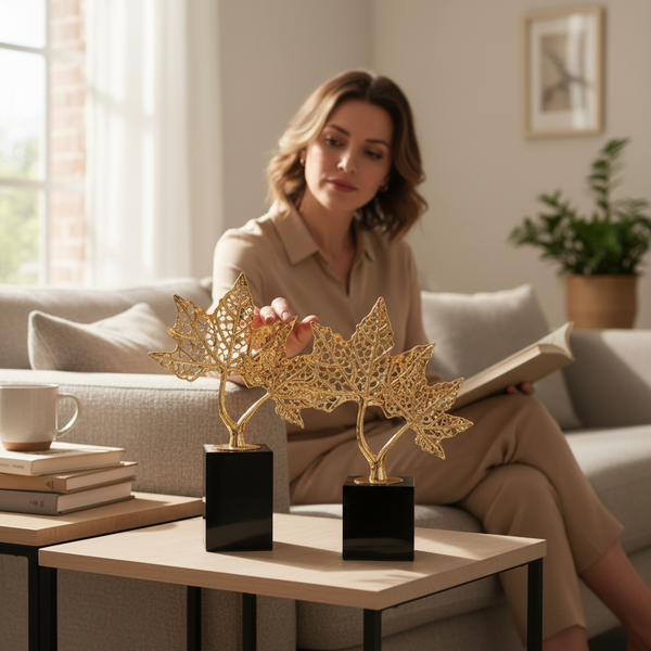 Contemporary Metallic Table Décor Accent