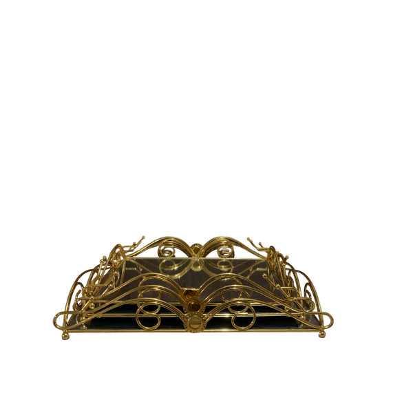 Brass Mesh Rectangular Tray