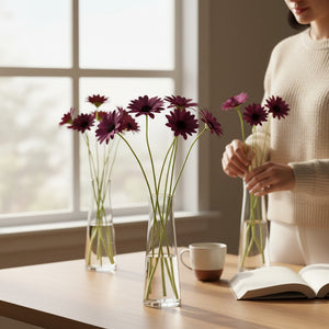Elegant Garden Touch Artificial Floral Decor (4 Sticks in Vase)