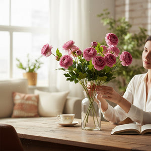 Modern Bloom Decorative Flower Arrangement (4 Sticks in Vase)