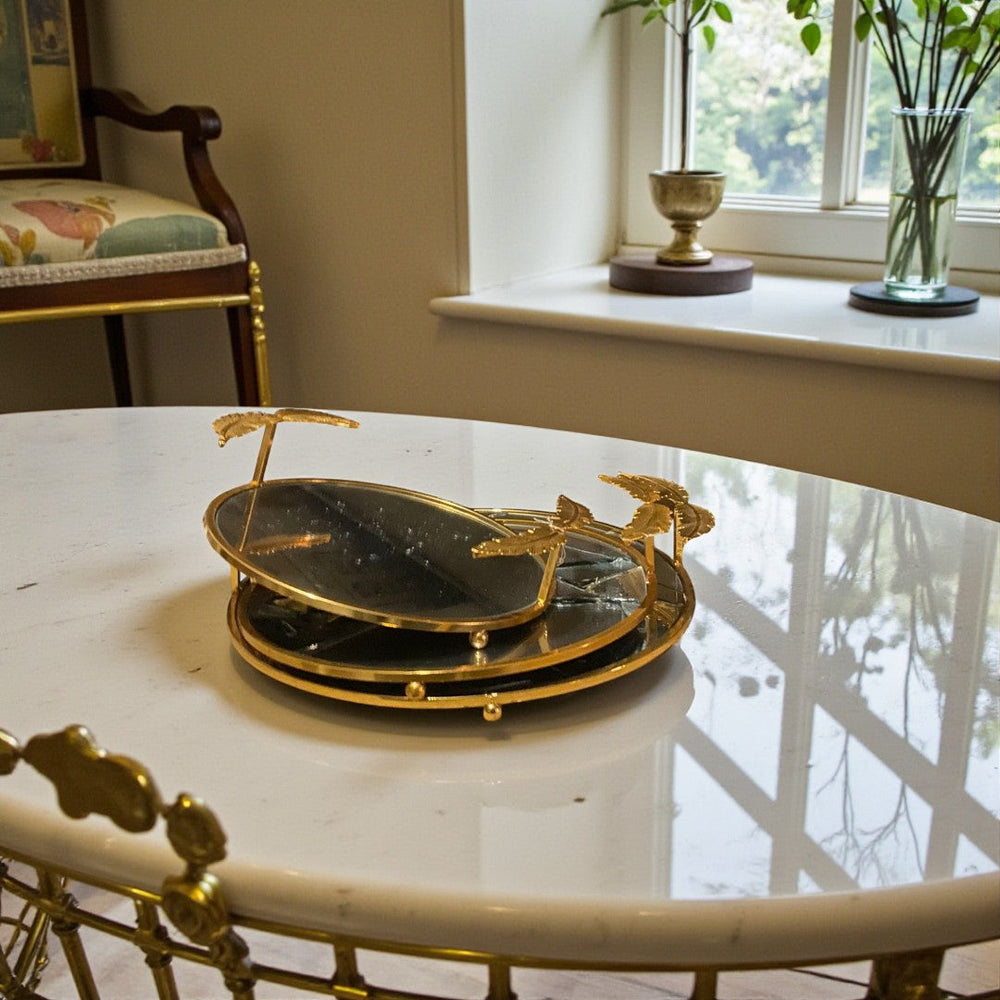 Regal Golden Woven Craftwork Trays