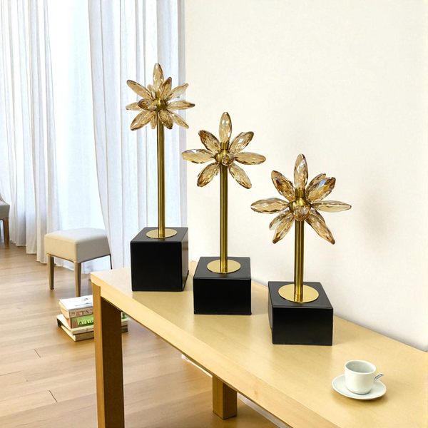 Crystal Flower Table Decor