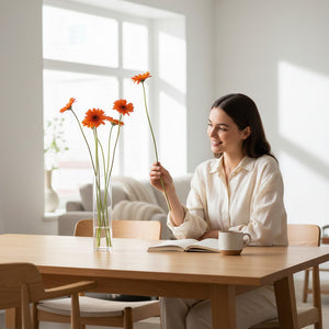 Elegant Tabletop Floral Vase Decor (5 Sticks in Vase)