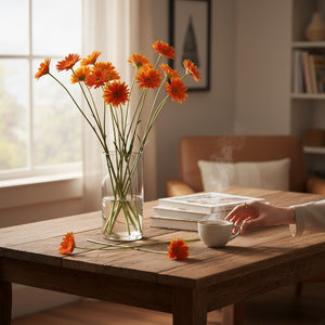 Elegant Tabletop Floral Vase Decor (5 Sticks in Vase)
