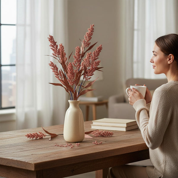 Stylish Artificial Flower Vase Arrangement (2 Sticks in Vase)