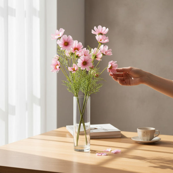 Elegant Floral Harmony Decor (4 Sticks in Vase)