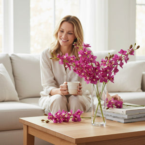 Timeless Bloom Artificial Floral Arrangement (5 Sticks in Vase)