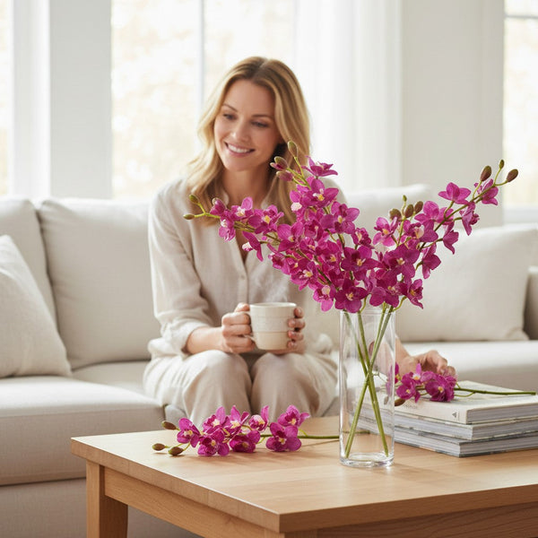 Timeless Bloom Artificial Floral Arrangement (5 Sticks in Vase)