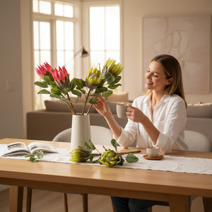 Premium Garden Style Vase Decor (3 Sticks in Vase)