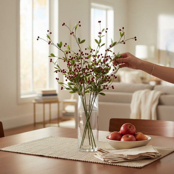 Natural Touch Artificial Flower Vase (3 Sticks in Vase)