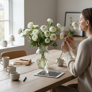 Luxury Tabletop Floral Arrangement (4 Sticks in Vase)