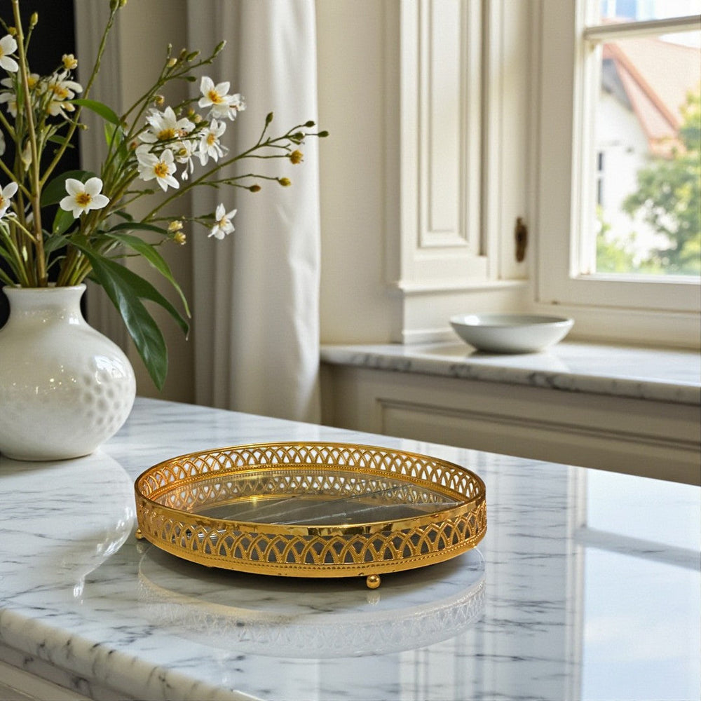 Premium Metallic Serving Tray