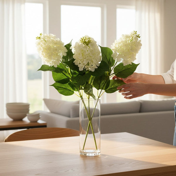 Premium Garden Style Artificial Flower   (4 Sticks in Vase)