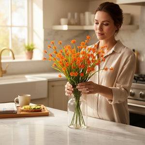 Luxury Floral Harmony Decorative Arrangement (2 Bunches in Vase)