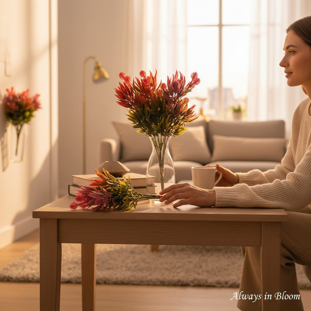 Modern Garden Inspired Floral Vase Arrangement (3 Bunches in Vase)