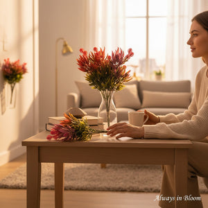 Modern Garden Inspired Floral Vase Arrangement (3 Bunches in Vase)