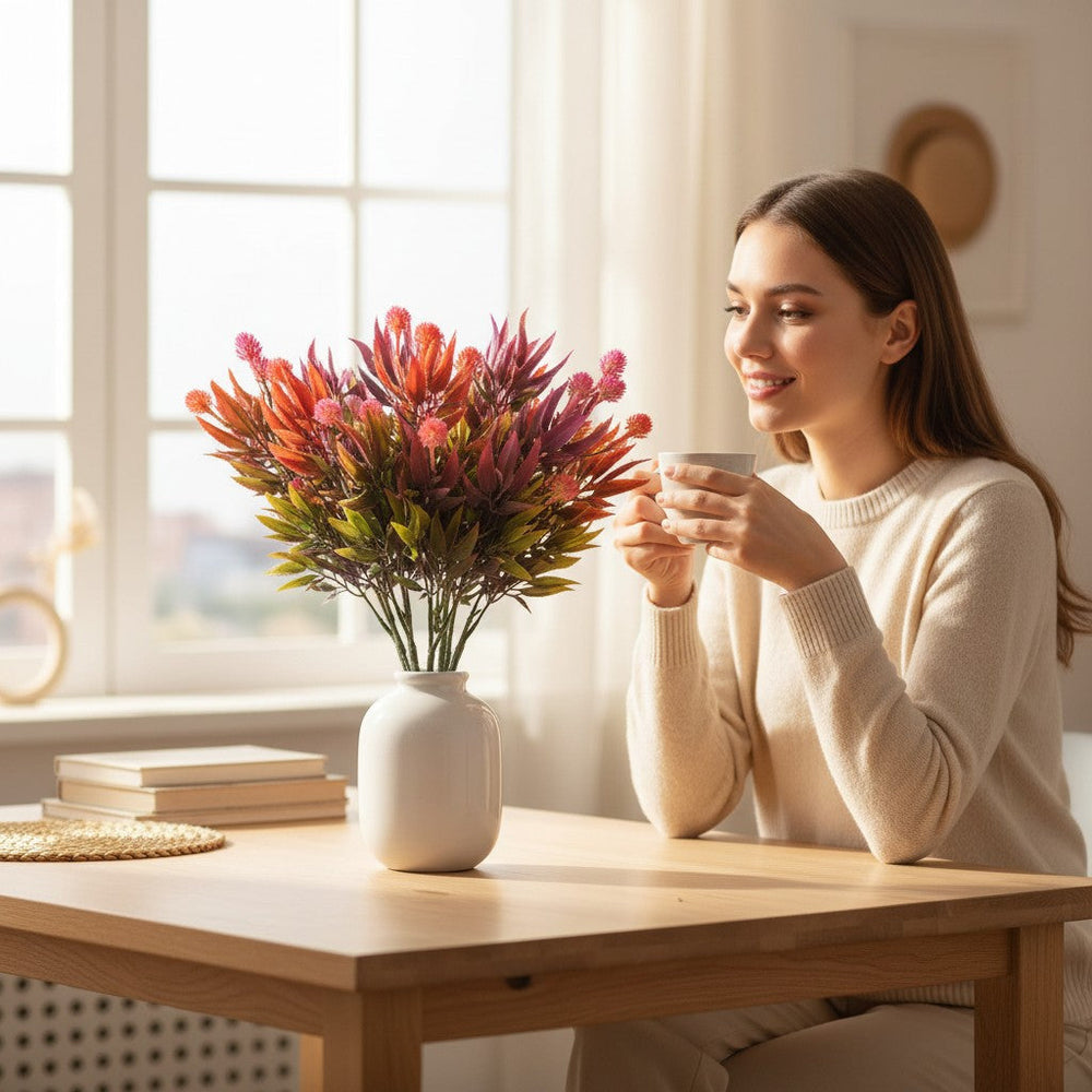 Modern Garden Inspired Floral Vase Arrangement (3 Bunches in Vase)