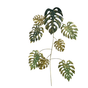Metallic Green Leaf Wall Art