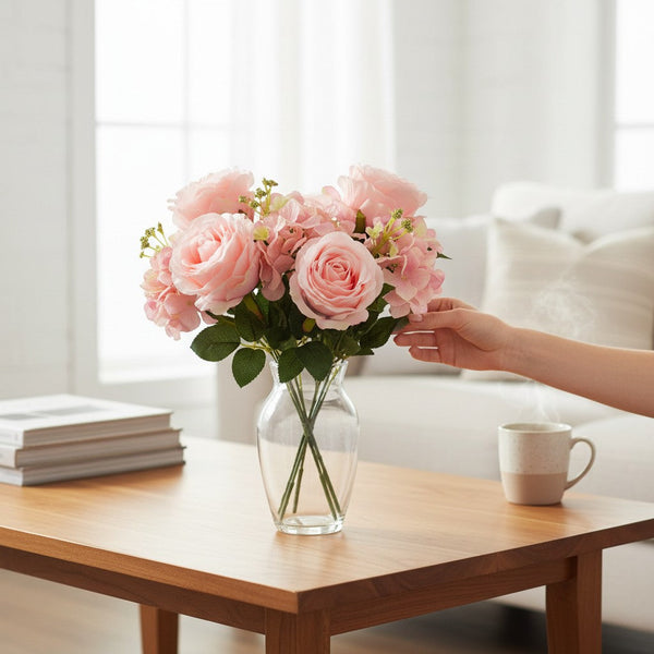 Opulent Bloom Premium Decorative Arrangement (1 Bunch in Vase)