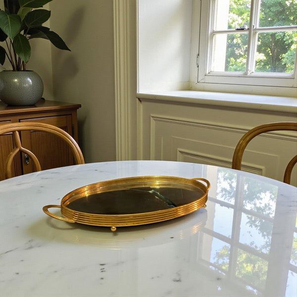 Mirror-Top Decorative Organizer Tray