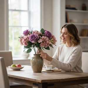 Refined Bloom Home Décor Arrangement  (2 Bunches in Vase)