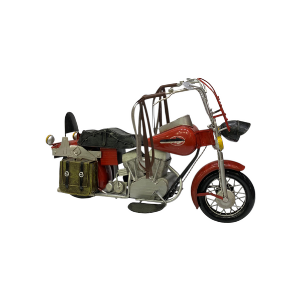 Metallic Vintage Cruiser Motorcycle Model