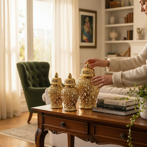 Royal Heritage Pure Gold Ginger Jars