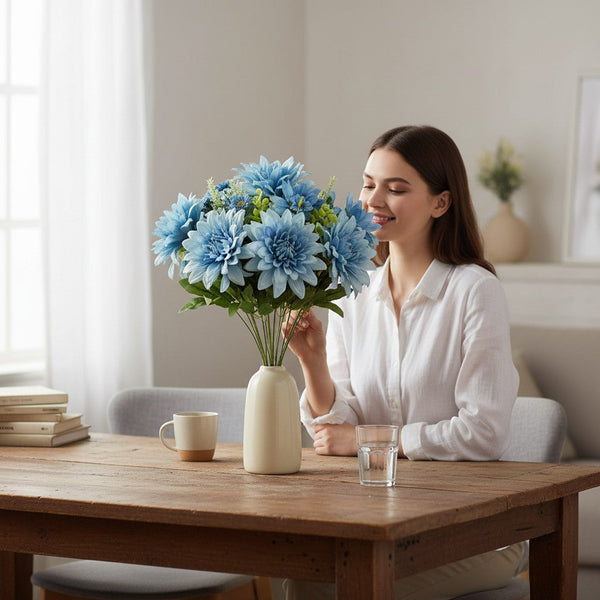 Minimal Bloom Fresh Flowers Arrangement (2 Bunches in Vase)