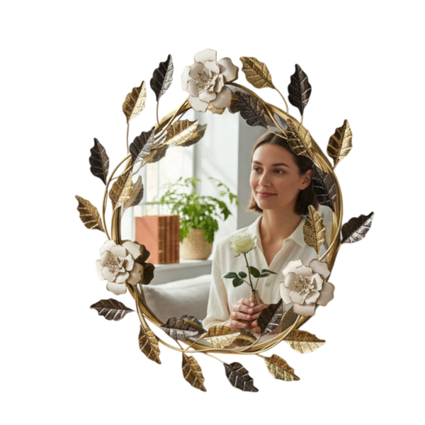 Premium Stainless Steel Round Wall Mirror