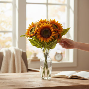 Metro Bloom Sunflower Decorative Arrangement (1 Bunch in Vase)