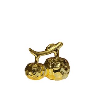 Eva Gold Ceramic Apple Decor
