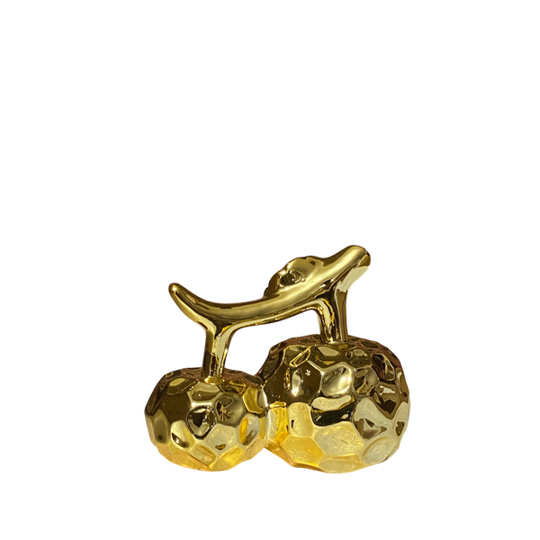 Eva Gold Ceramic Apple Decor