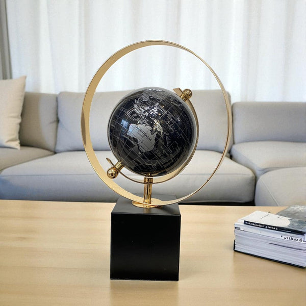 Black & Gold Decorative Metallic Globe