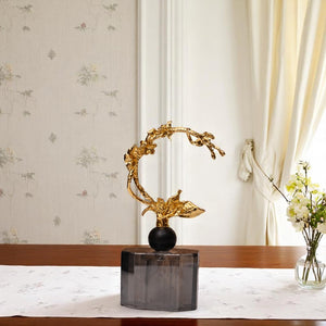 Crystallic Metal Leaf Décor