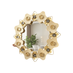 Luxury Brushed Stainless Steel Round Wall Mirror