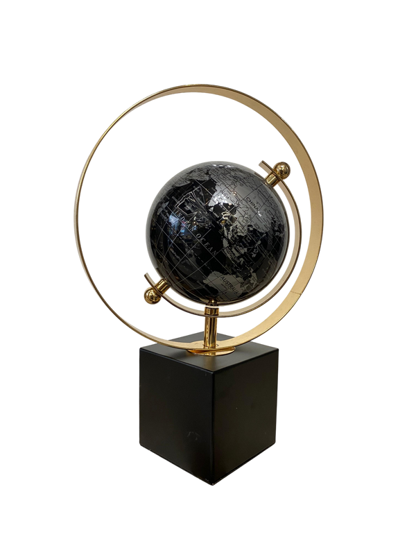 Black & Gold Decorative Metallic Globe